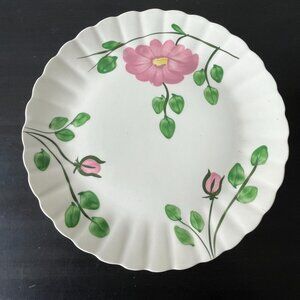 Blue Ridge Potteries Rock Rose Chop Plate 11.75" Round Platter Vintage 40s 50s